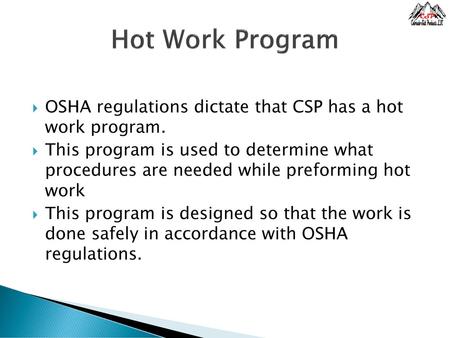 Hot on sale work regulations