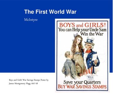 The First World War McIntyre