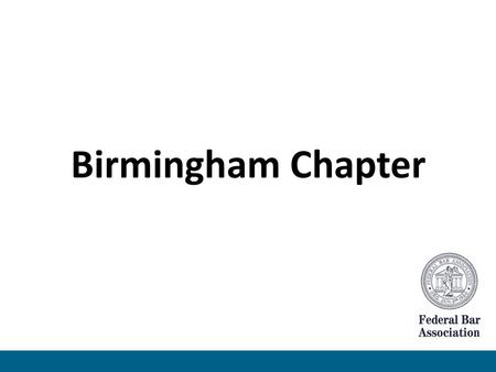 Birmingham Chapter.
