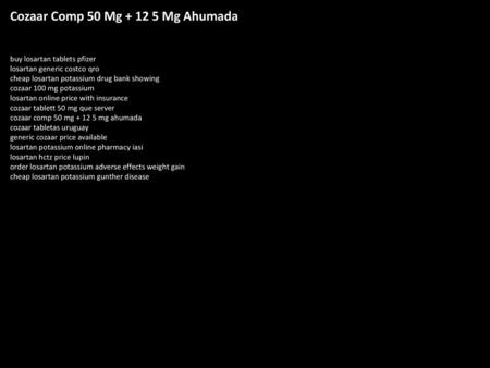 Cozaar Comp 50 Mg Mg Ahumada