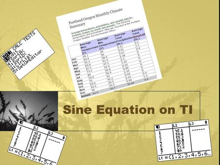 Sine Equation on TI.