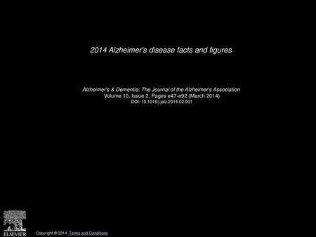 2014 Alzheimer's disease facts and figures