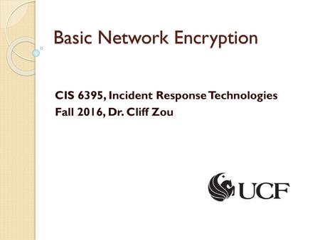 Basic Network Encryption