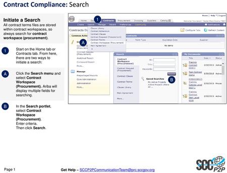 Contract Compliance: Search