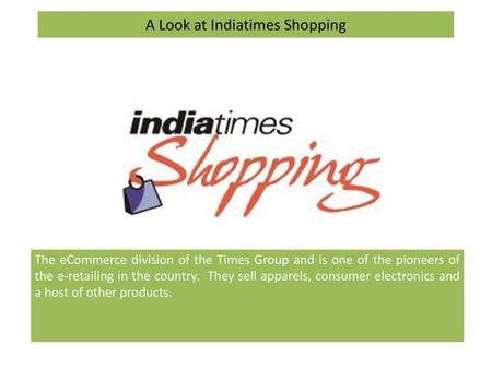 A Look at Indiatimes Shopping
