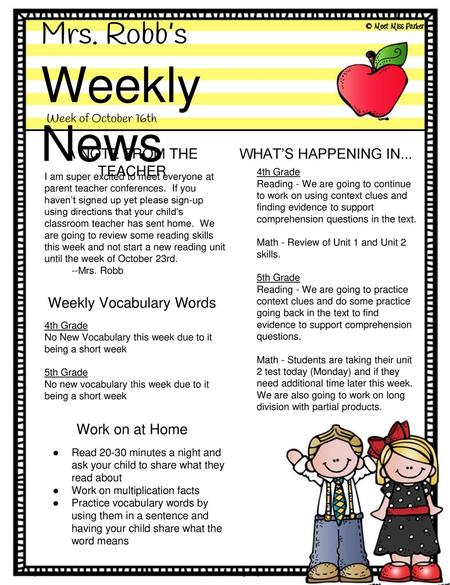 Weekly Vocabulary Words