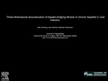 Alan Hoofring, John Boitnott, Michael Torbenson  Journal of Hepatology 