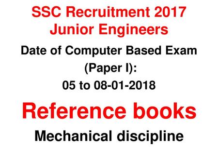 SSC Recruitment 2017 Junior Engineers