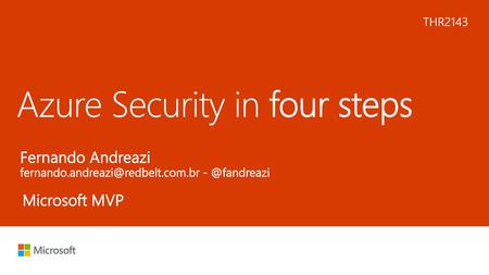 Azure Security in four steps