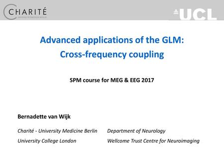 Advanced applications of the GLM: Cross-frequency coupling