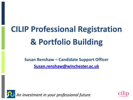 CILIP Professional Registration & Portfolio Building