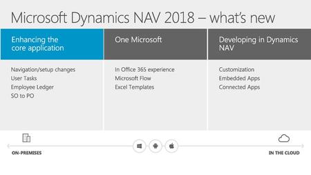 Microsoft Dynamics NAV 2018 – what’s new