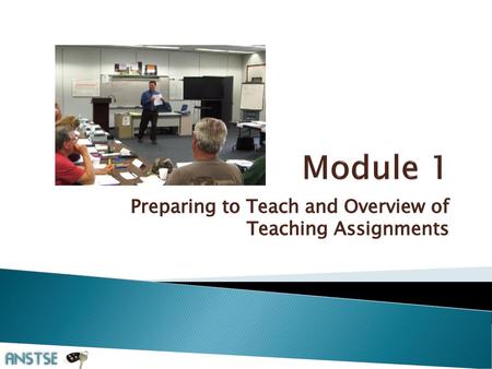 Preparing to Teach and Overview of Teaching Assignments