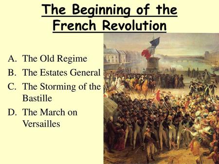 The Beginning of the French Revolution