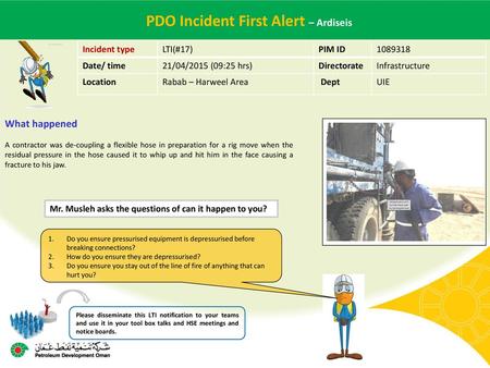 PDO Incident First Alert – Ardiseis