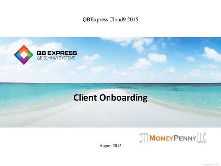 Client Onboarding QBExpress Cloud August 2015