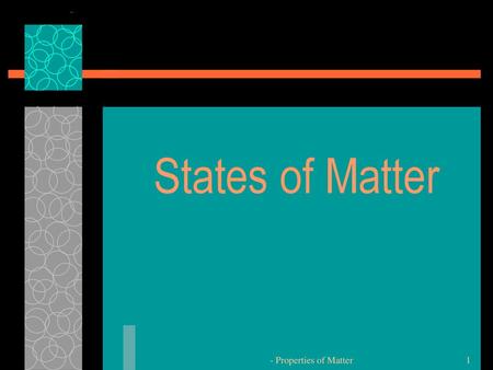 States of Matter - Properties of Matter