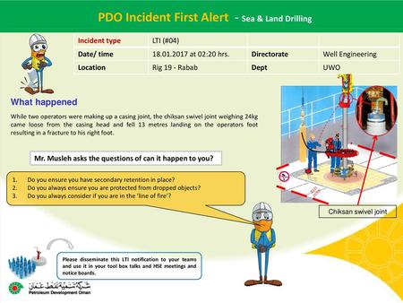 PDO Incident First Alert - Sea & Land Drilling
