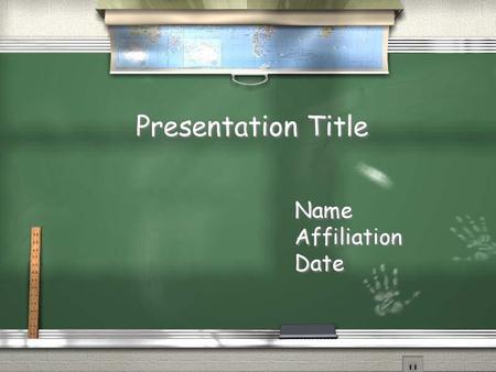 Presentation Title Name Affiliation Date.