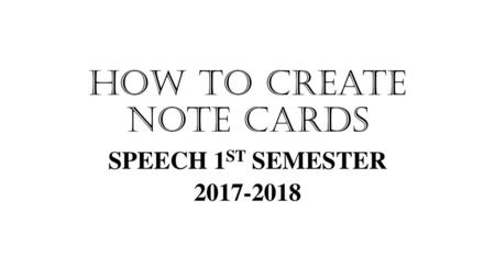 How to Create Note Cards