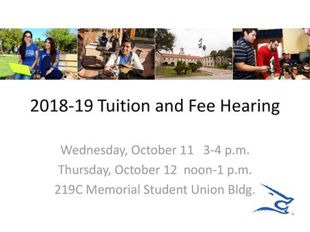 Tuition and Fee Hearing