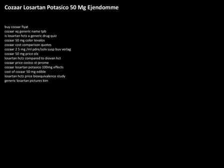 Cozaar Losartan Potasico 50 Mg Ejendomme