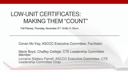 Low-Unit Certificates: making them “count”