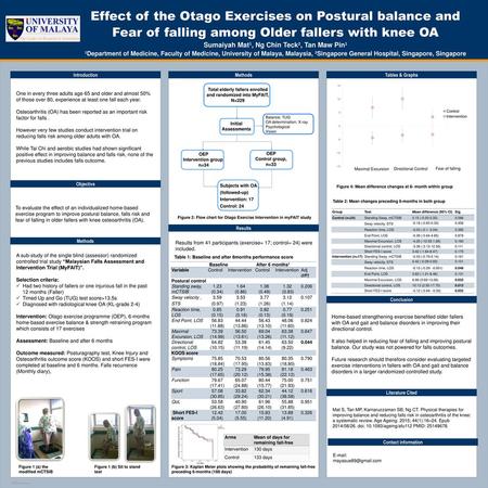 Effect of the Otago Exercises on Postural balance and