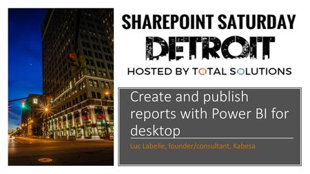 Create and publish reports with Power BI for desktop