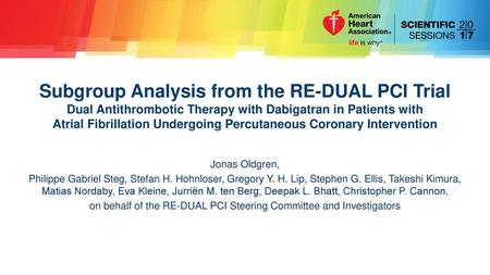 on behalf of the RE-DUAL PCI Steering Committee and Investigators