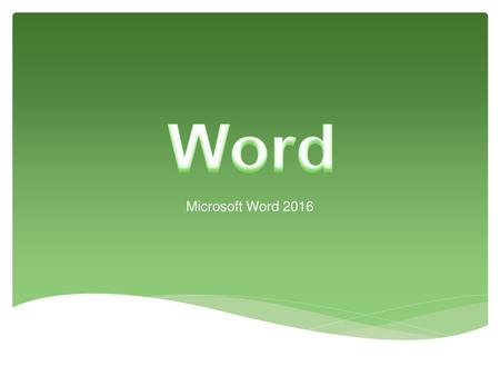 Word Microsoft Word 2016.