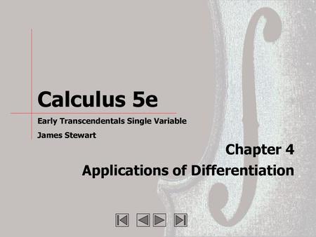 Chapter 4 Applications of Differentiation