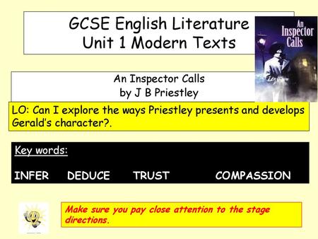 GCSE English Literature Unit 1 Modern Texts