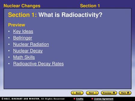 Section 1: What is Radioactivity?