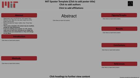 Abstract MIT Eposter Template (Click to add poster title)