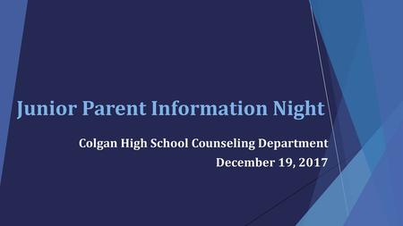 Junior Parent Information Night