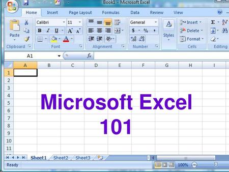 Microsoft Excel 101.