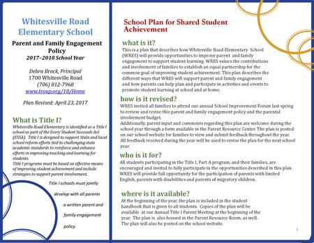 Parent and Family Engagement Policy