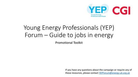 Young Energy Professionals (YEP) Forum – Guide to jobs in energy