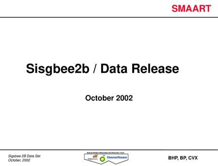 Sisgbee2b / Data Release