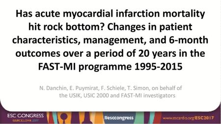 Has acute myocardial infarction mortality hit rock bottom