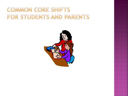 Common Core Shifts for Students and Parents