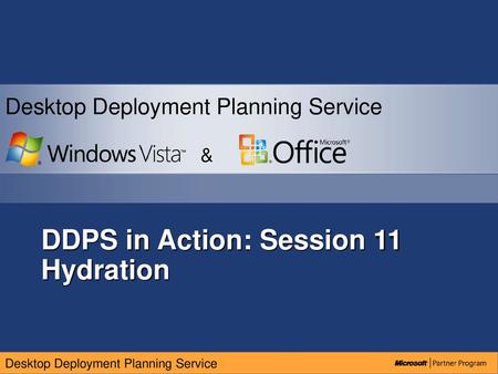 DDPS in Action: Session 11 Hydration