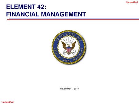 ELEMENT 42: FINANCIAL MANAGEMENT