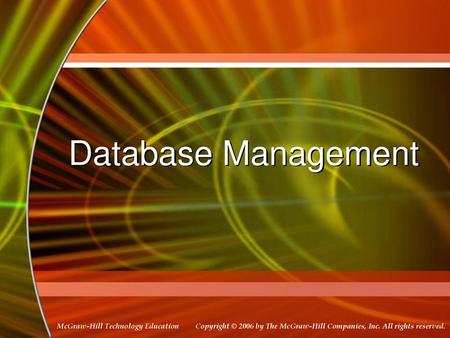 Database Management  .