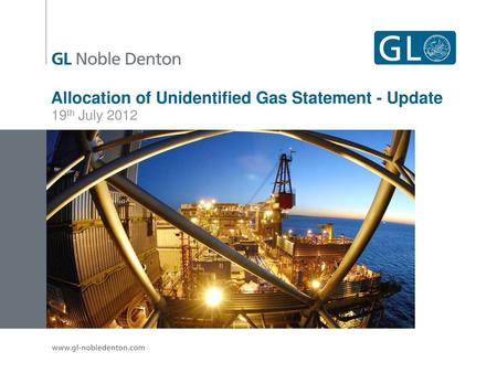 Allocation of Unidentified Gas Statement - Update