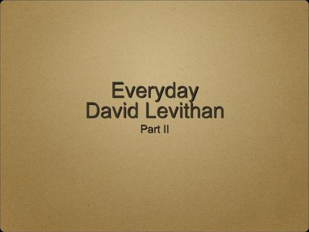 Everyday David Levithan