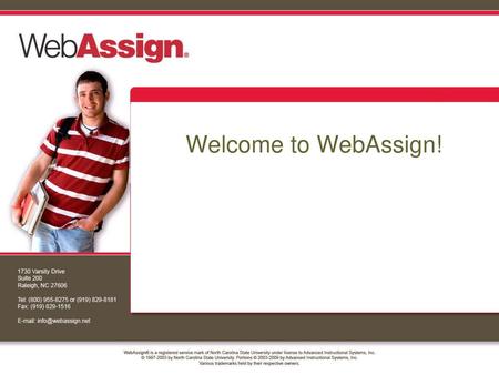 Welcome to WebAssign!.