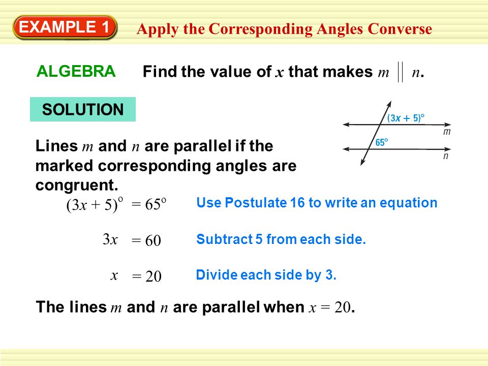 Apply the Corresponding Angles Converse - ppt video online download