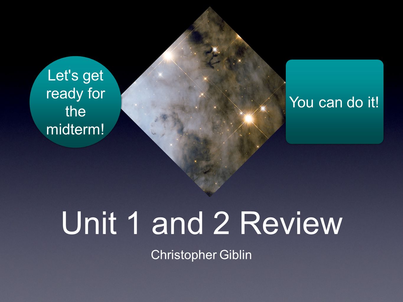 Unit 1 and 2 Review Christopher Giblin Let's get ready for the ...